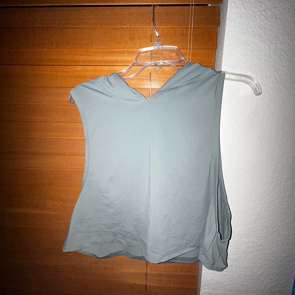 Workout top with a hoodie